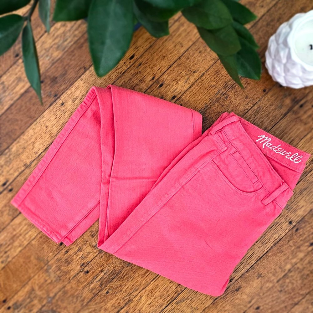Madewell Skinny Ankle Jeans in Coral